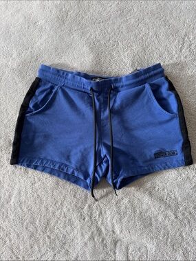 Locker Gear Blue Athletic Lounge Shorts Size Small Cotton Blend Drawstring